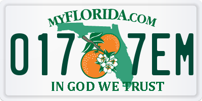 FL license plate 0177EM