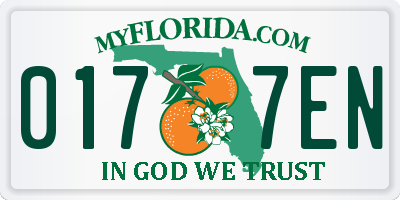 FL license plate 0177EN