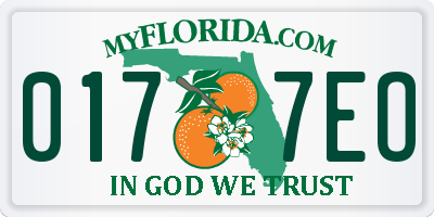 FL license plate 0177EO