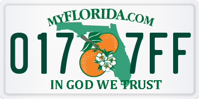 FL license plate 0177FF