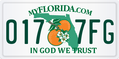 FL license plate 0177FG