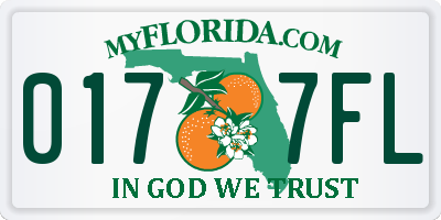 FL license plate 0177FL