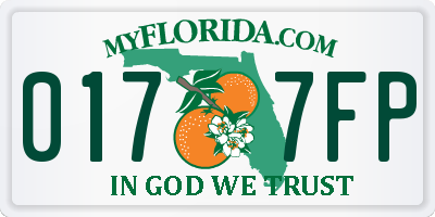 FL license plate 0177FP