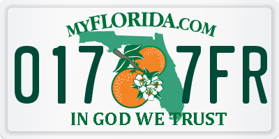 FL license plate 0177FR