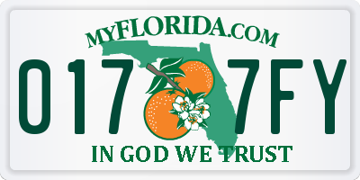 FL license plate 0177FY