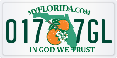 FL license plate 0177GL