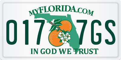 FL license plate 0177GS
