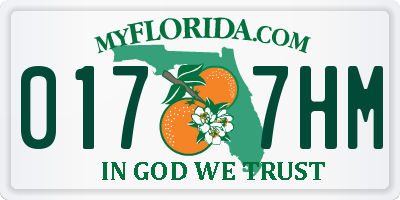 FL license plate 0177HM