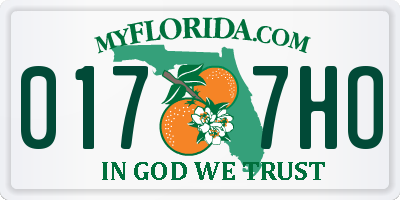 FL license plate 0177HO