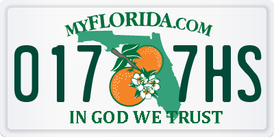 FL license plate 0177HS