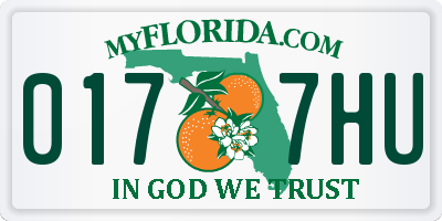 FL license plate 0177HU