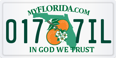 FL license plate 0177IL