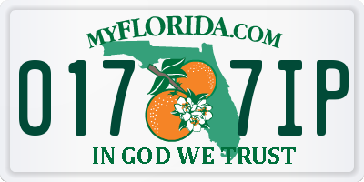 FL license plate 0177IP
