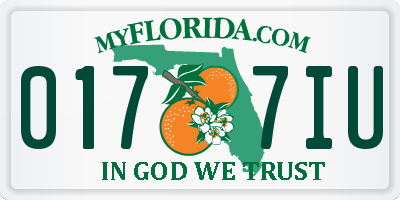 FL license plate 0177IU