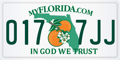 FL license plate 0177JJ