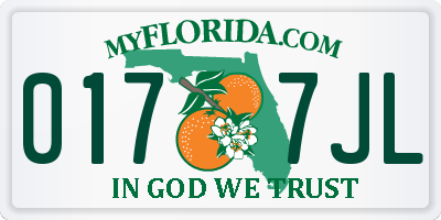 FL license plate 0177JL