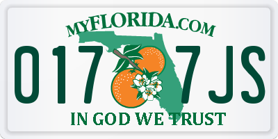 FL license plate 0177JS