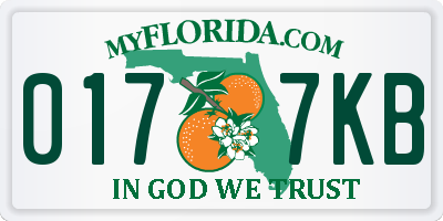 FL license plate 0177KB