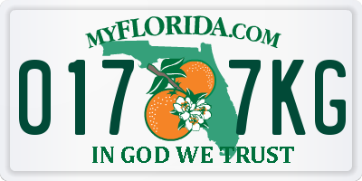 FL license plate 0177KG