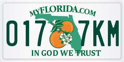 FL license plate 0177KM