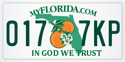 FL license plate 0177KP