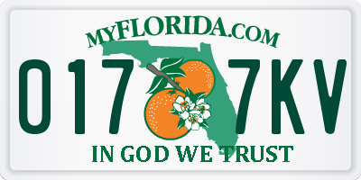 FL license plate 0177KV