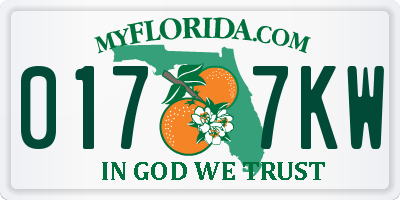 FL license plate 0177KW