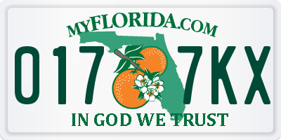 FL license plate 0177KX
