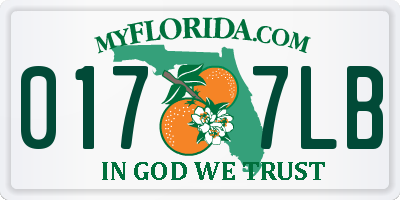 FL license plate 0177LB