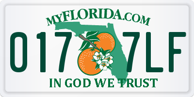 FL license plate 0177LF