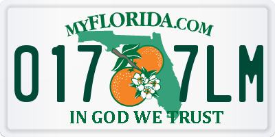 FL license plate 0177LM