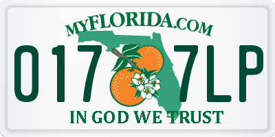 FL license plate 0177LP