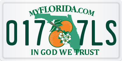 FL license plate 0177LS
