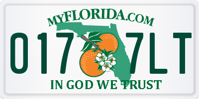 FL license plate 0177LT