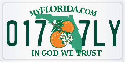 FL license plate 0177LY