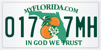 FL license plate 0177MH
