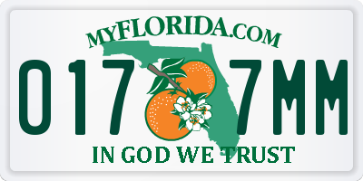 FL license plate 0177MM
