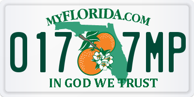 FL license plate 0177MP