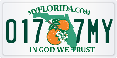 FL license plate 0177MY
