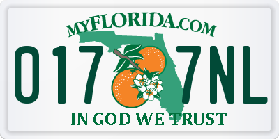 FL license plate 0177NL