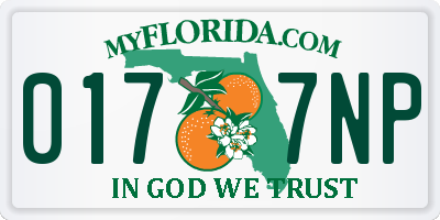 FL license plate 0177NP