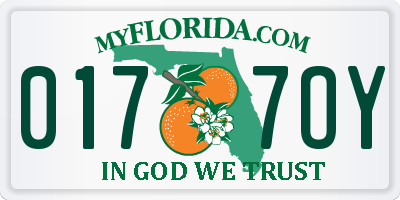 FL license plate 0177OY