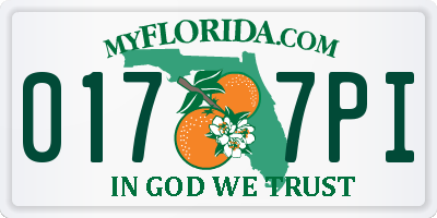 FL license plate 0177PI