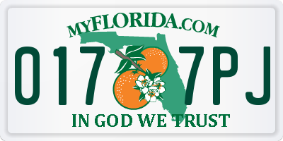 FL license plate 0177PJ