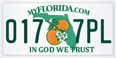 FL license plate 0177PL