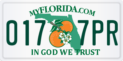 FL license plate 0177PR