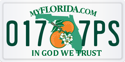 FL license plate 0177PS