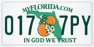 FL license plate 0177PY