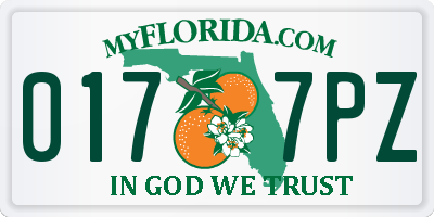 FL license plate 0177PZ