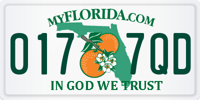 FL license plate 0177QD